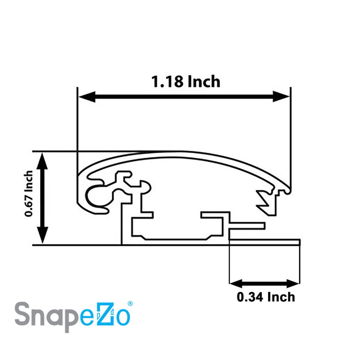 11x24 Blue SnapeZo® Snap Frame - 1.2 Inch Profile