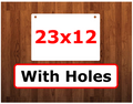 23x12 Rounded Corners Rectangle Board - (With Holes)