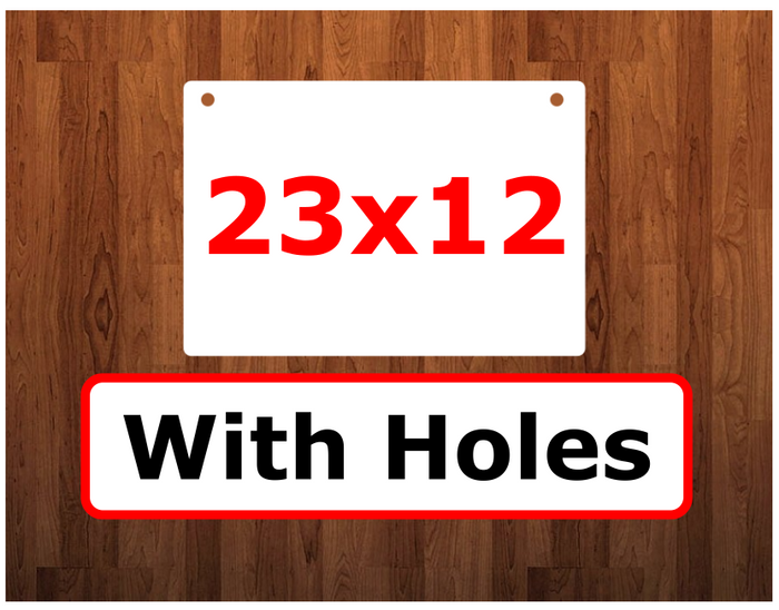 23x12 Rounded Corners Rectangle Board - (With Holes)