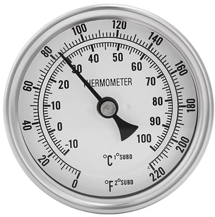 3" Thermometer w/ 2.5" Probe & Weldless Kit