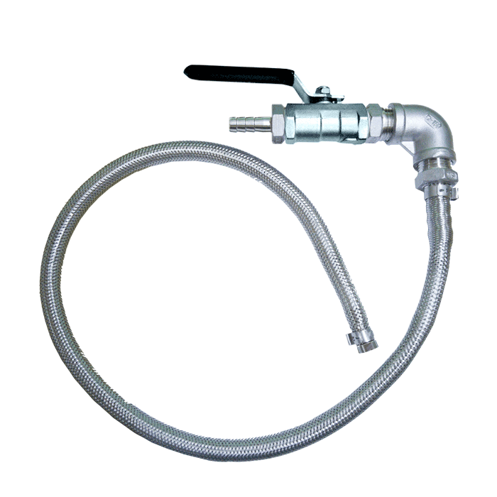 30" Hop Strainer with Weldless Bulkhead and Compact Valve