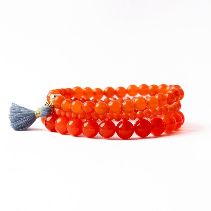Addison Stretch Bracelet Set & Bag -Orange