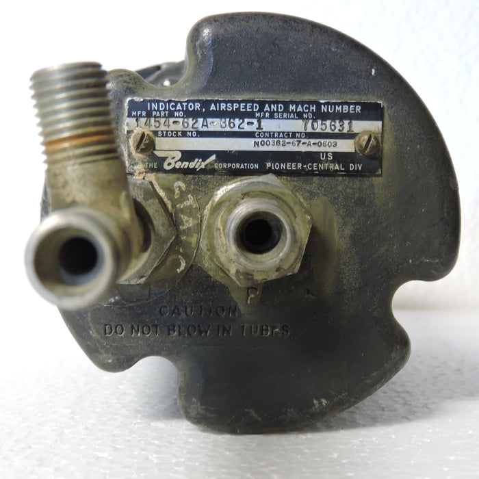 Airspeed / Mach Speed Indicator, 80-850 Knots, 0.4-2.5 Mach, F-8 Crusader