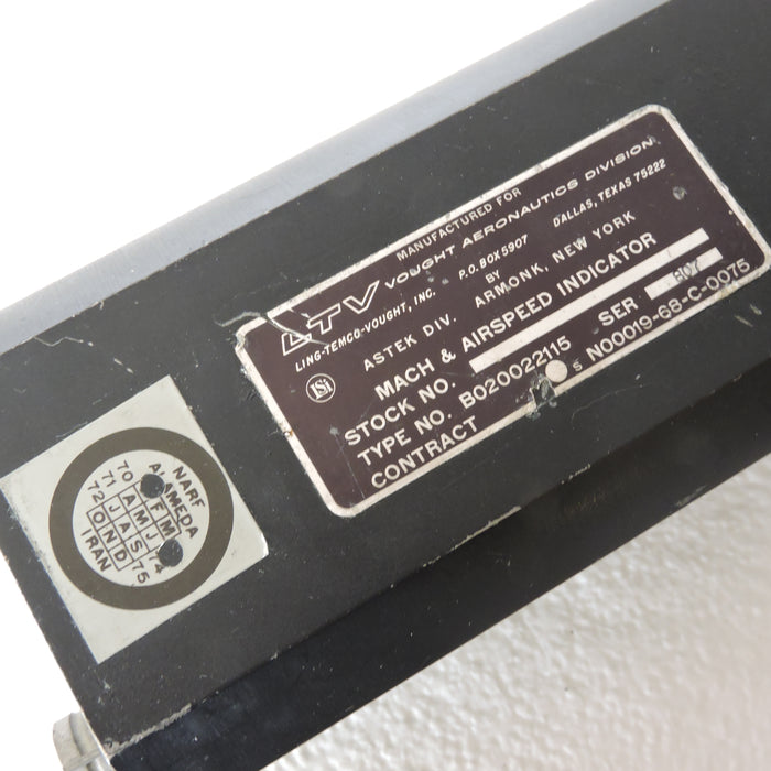 Airspeed / Mach Speed Indicator,  A-7E Corsair II