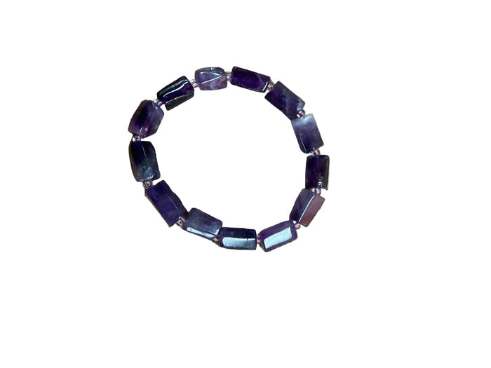 Amethyst Barrel Bracelet