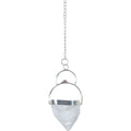 Apophyllite Pendulum with Garnet Accent Stone