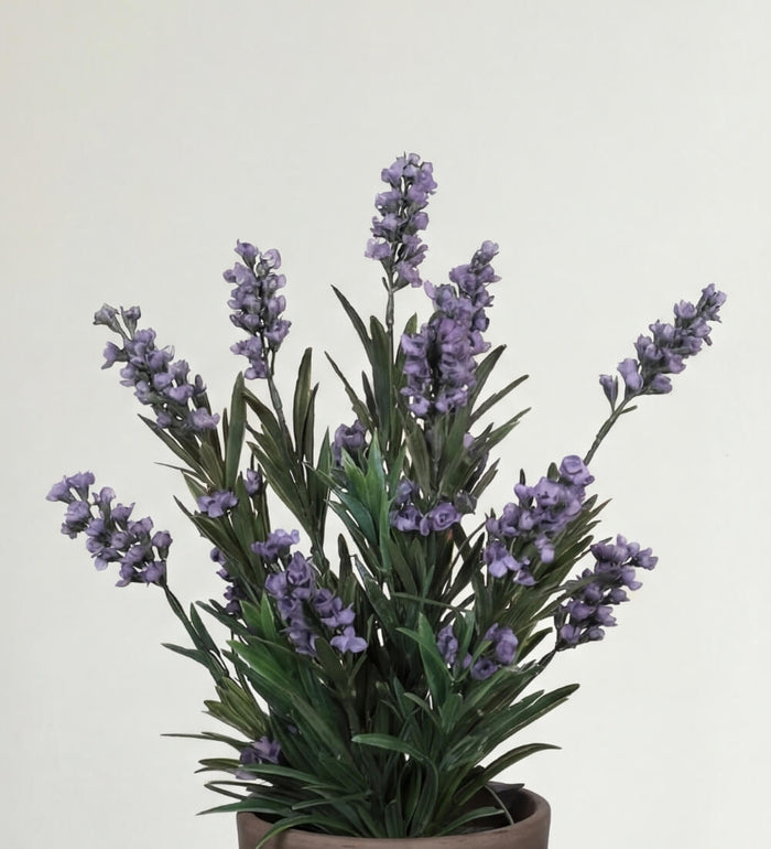 Artificial Blue Lavender & Pot