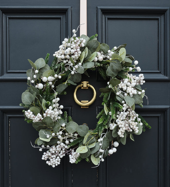 Artificial Eucalyptus & White Berries Wreath