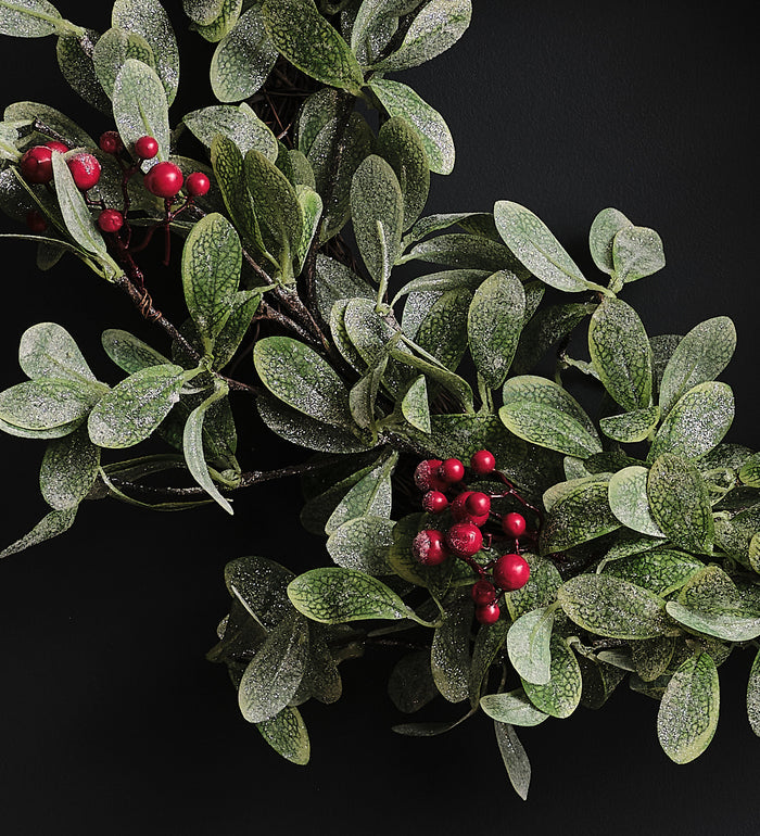 Artificial Red Berry & Eucalyptus Garland
