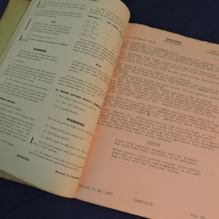 B-25J / PBJ-1J Mitchell Flight Manual June 1945