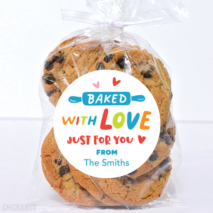 Baked With Love Just For You Stickers
