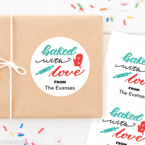 "Baked With Love" Stickers