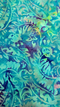 Batik - Lt. Blue & Royal green fern  # 125
