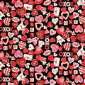 Be Mine Valentine Heart Cookies Black Timeless Treasures CD1585-BLACK