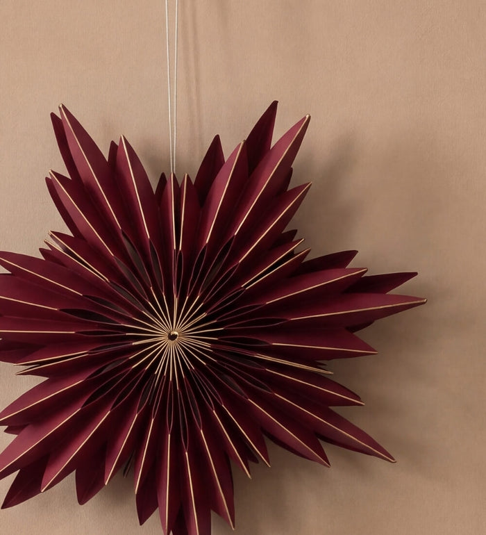 Burgundy paper snowflake