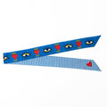 Camile Skinny Scarf -Evil Eye Print