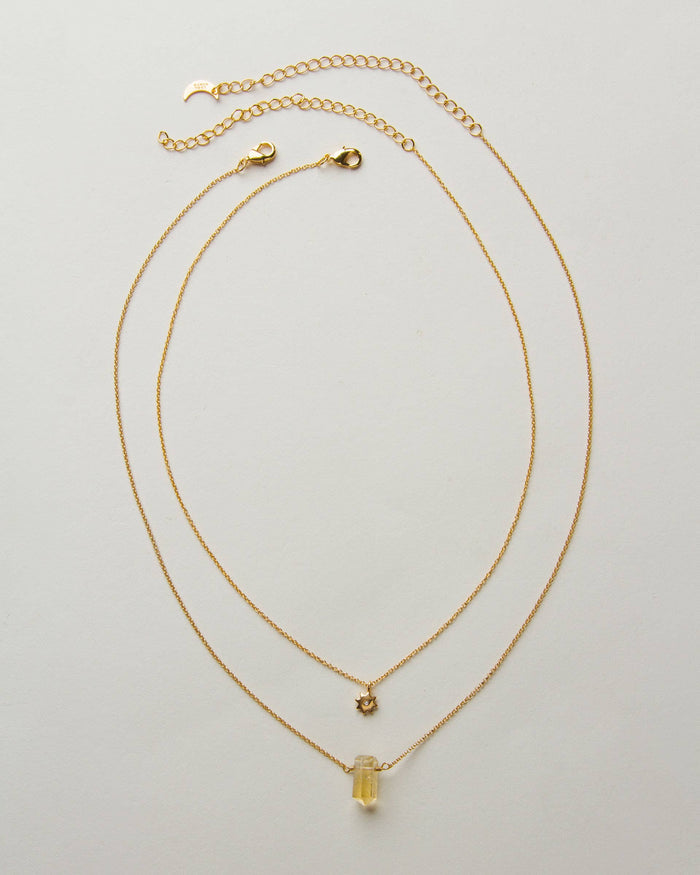 Citrine Sol Necklace Set