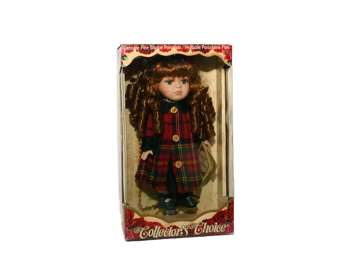 Collectors Choice-Genuine Fine Bisque Porcelain Tartan Jacket