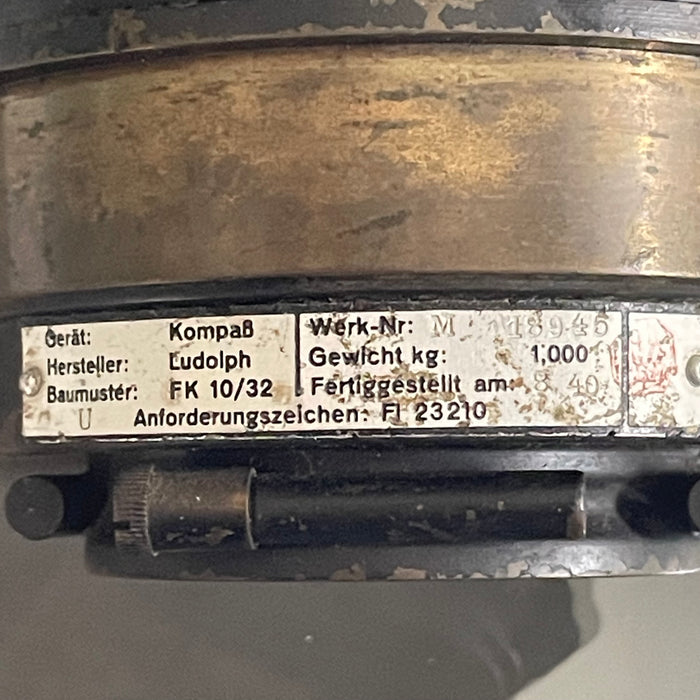 Compass, German Luftwaffe Fl.23210 Führerkompass F.K .10/32, 1940