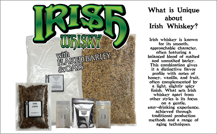 Complete Malted Barley, Specialty Grain Irish Whiskey Mash and Fermentation Kit