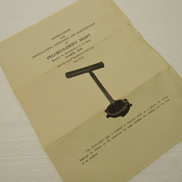 Drift Sight, Mk II-B Pelorus, WWII US Navy Aircraft NOS