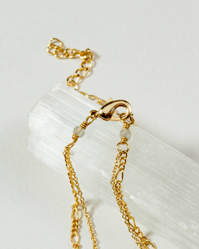 Druzy Quartz & Labradorite Layered Necklace