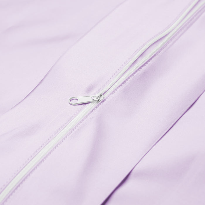 Close-up of the Eco Deluxe Bed Linens Duvet Cover in purple