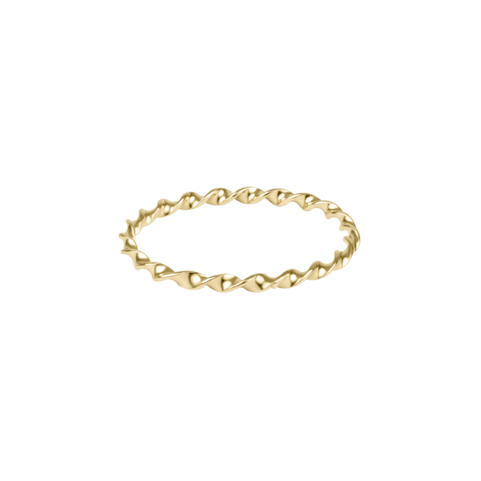 enewton Classic Gold Twisted Thin Band Ring