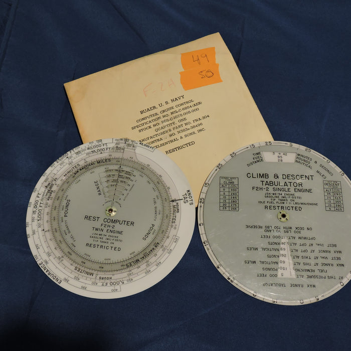 F2H-2 Banshee Fighter Cruise Control / Rest / Climb-Descent Computer Kit 1950s