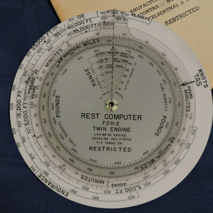 F2H-2 Banshee Fighter Cruise Control / Rest / Climb-Descent Computer Kit 1950s