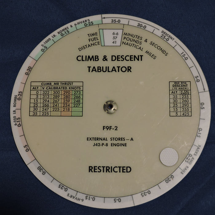 F9F-2 Panther Fighter Cruise Control / Climb-Descent Computer 1950s