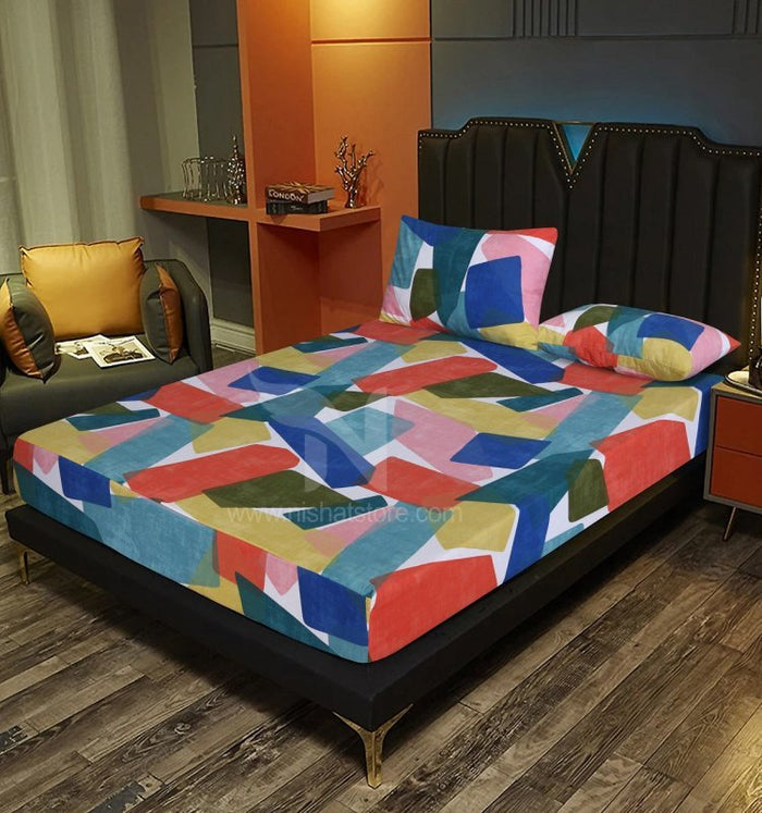 Fitted Double Bed Sheet DS 224 - Nishat Creative Store