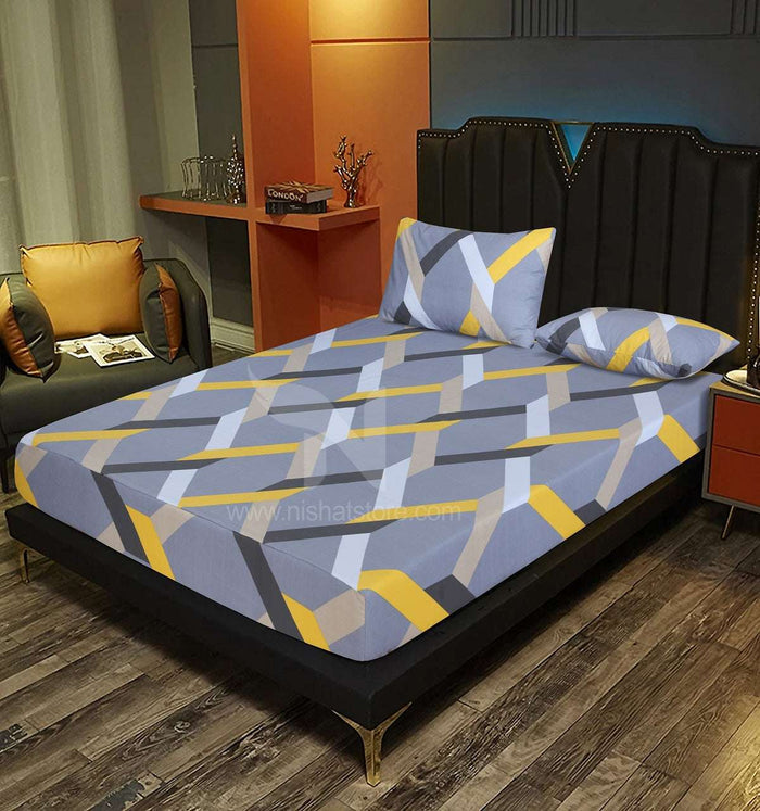 Fitted Double Bed Sheet DS 226 - Nishat Creative Store