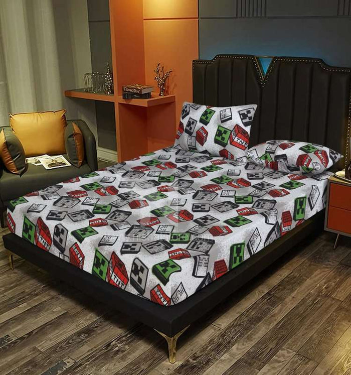 Fitted Double Bed Sheet DS 230 - Nishat Creative Store
