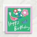 Floral Happy Birthday Card