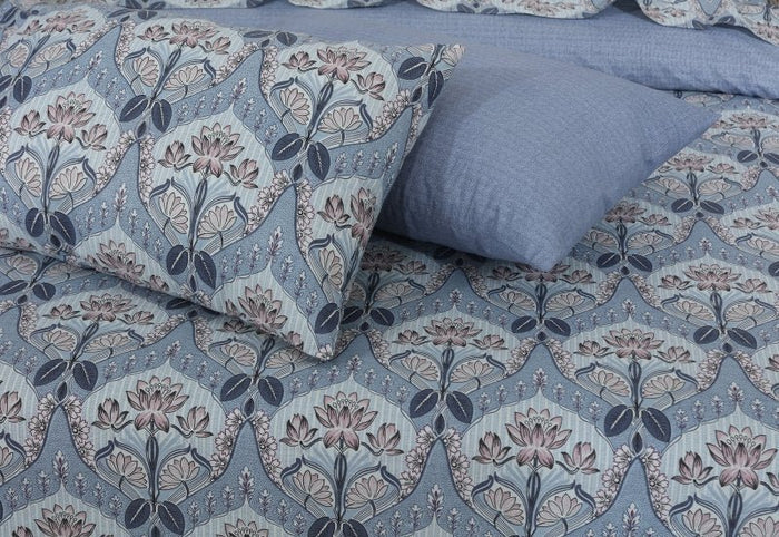 Floral Reversible Cotton Quilt Cover Set 6 Pcs Designs 194 - Nishat Creative Store
