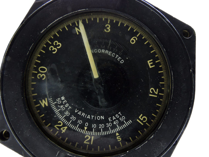 Flux Gate Gyro Master Compass Indicator, AN5752-2, WWII B-17, B-24, B-29