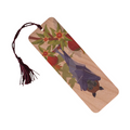 Fruit Bat and Pomegranate Wood Bookmark with Tassel