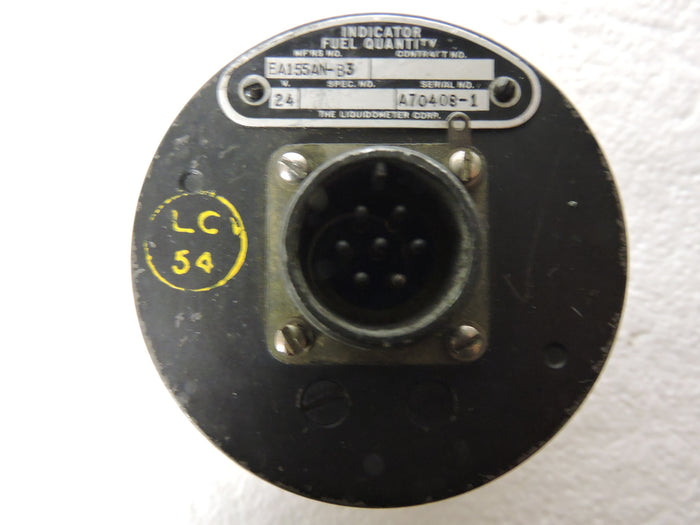 Fuel Quantity Indicator, C-69 Lockheed Constellation, Tanks 3&4,EA155AN-B-3