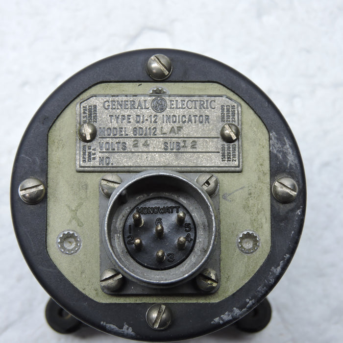 Fuel Quantity Indicator, Front-Reserve Tanks, P-38 Lightning, GE 8DJ12LAF (2)
