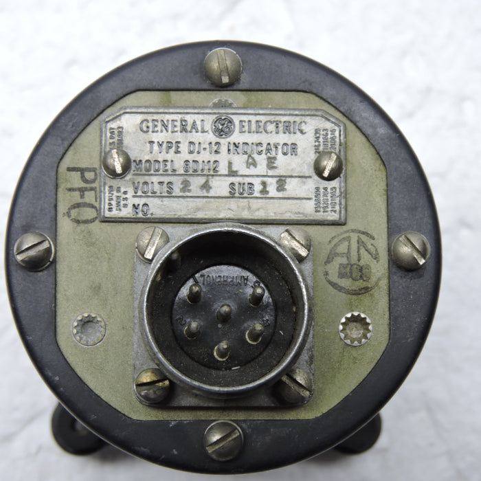 Fuel Quantity Indicator, Main Tanks, P-38 Lightning, GE 8DJ12LAE