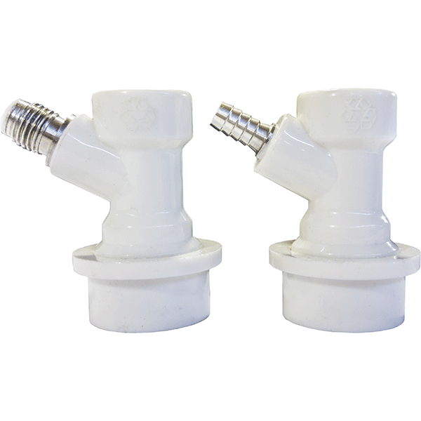 Gas Side Ball Lock Fitting - Barbed or Flared