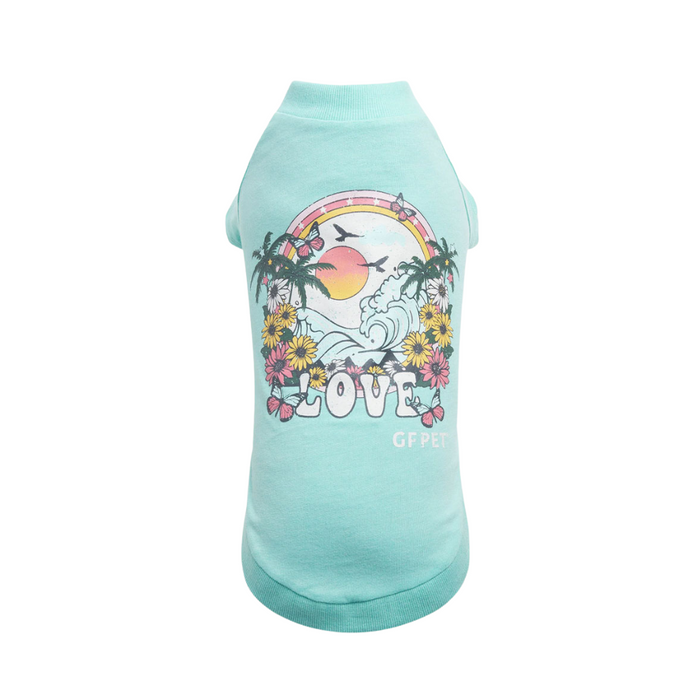 Graphic Tee Heather Aqua