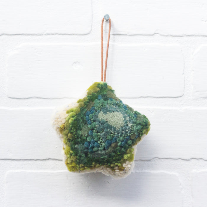 Green Star Puff | Ornament or Everyday Art