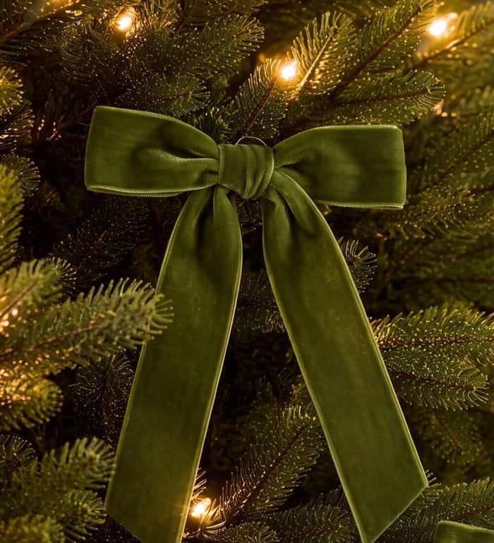 Green Velvet Bows