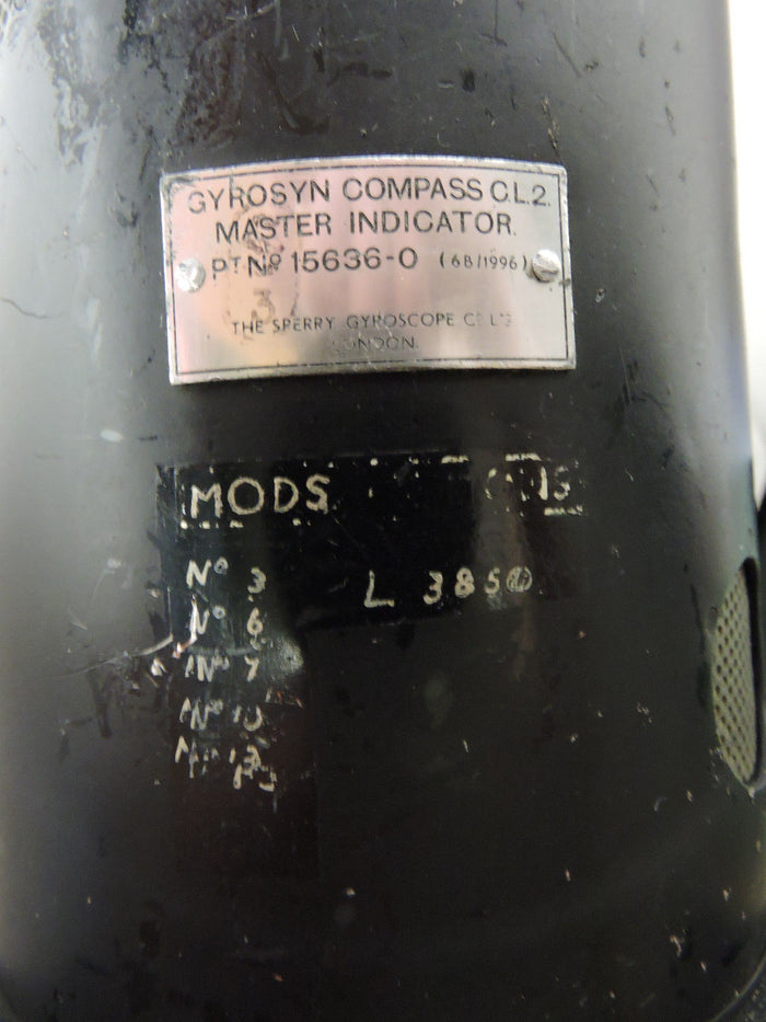 Gyrosyn Compass Master Indicator CL2 Sperry RAF Avro Shackleton, English Electric Canberra