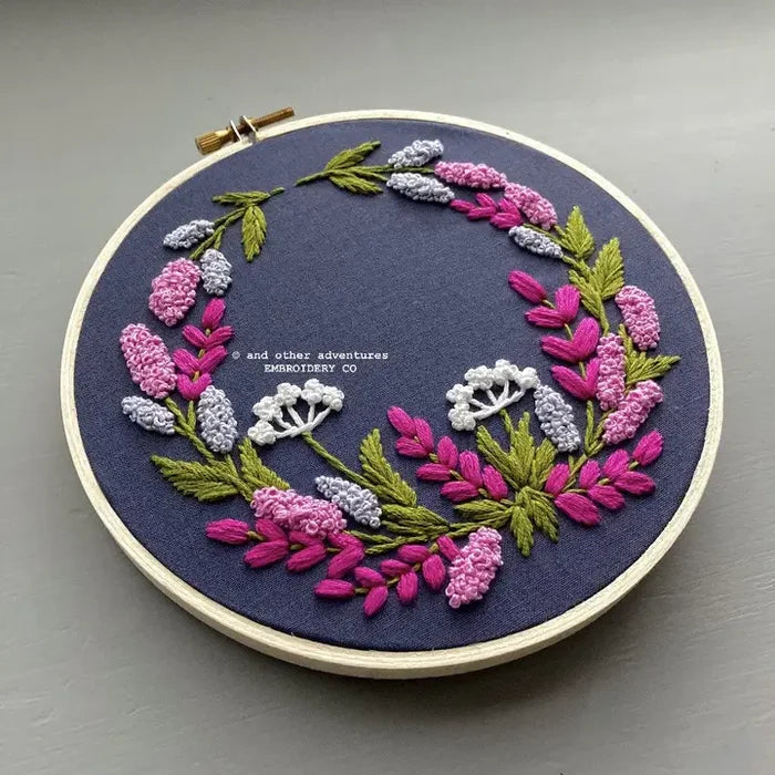Hand Embroidery Kit -Kensington Periwinkle