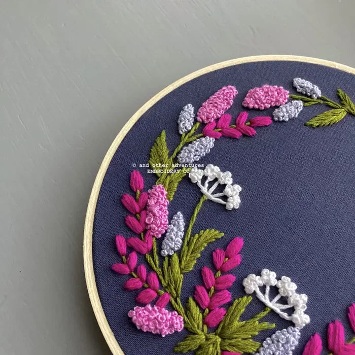 Hand Embroidery Kit -Kensington Periwinkle