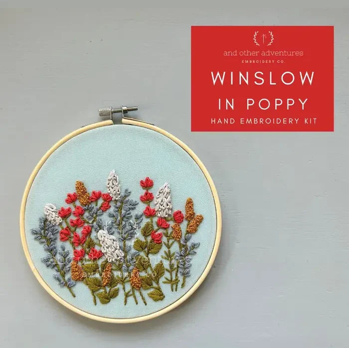 Hand Embroidery Kit -Winslow in Poppy