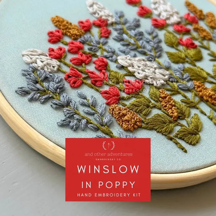 Hand Embroidery Kit -Winslow in Poppy
